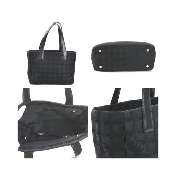 Pre Loved Chanel Tote Bag Black Nylon Women - Picture 3 of 5